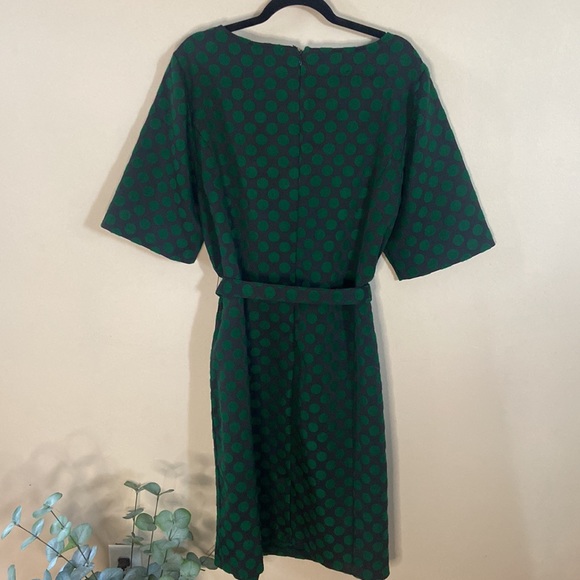 Monroe & Main Dress Black & Green Polka Dot Midi Short Sleeve Plus 20W Knit - Picture 4 of 5